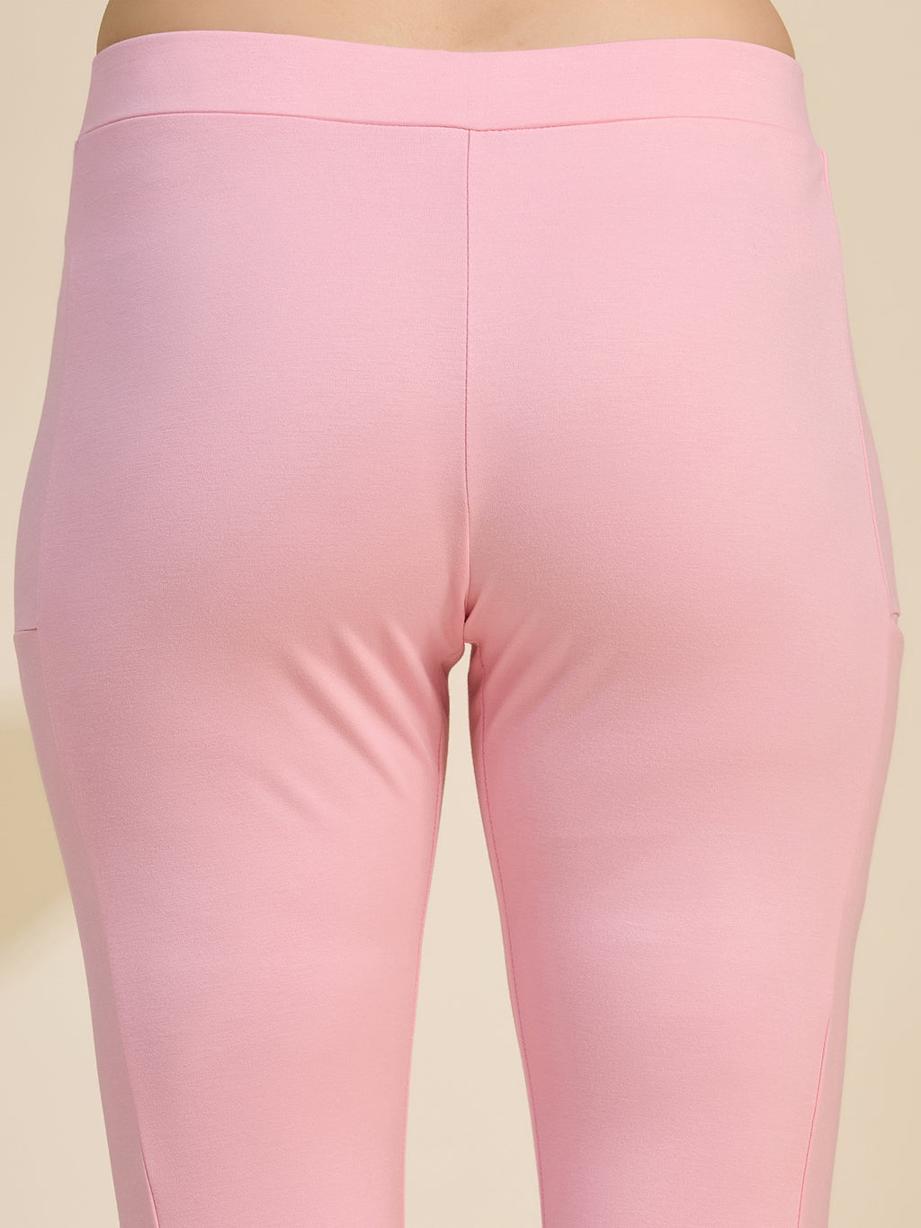 Blush Pink Women's High-Rise Ponte Roma Leggings