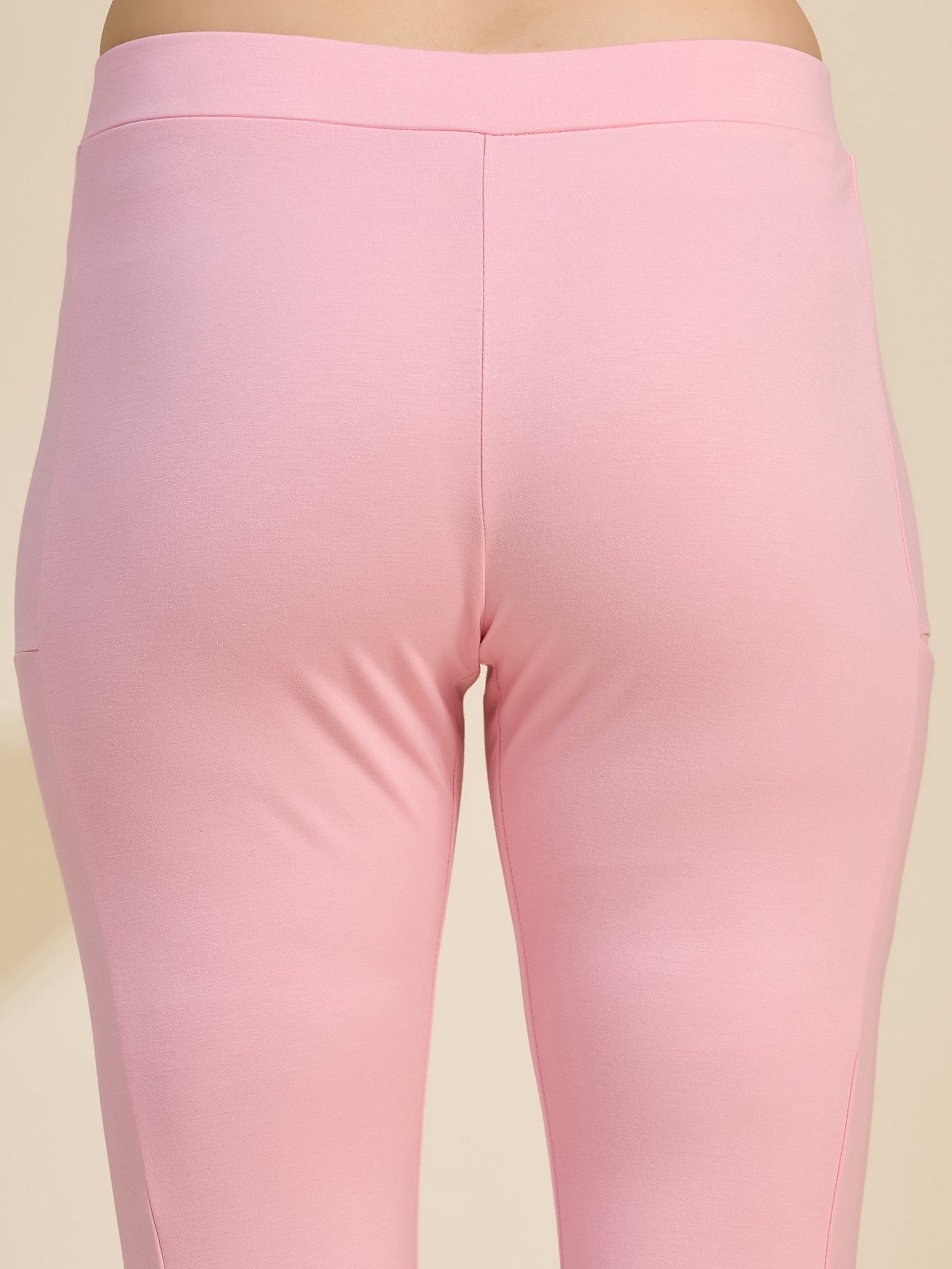 Blush Pink Women's High-Rise Ponte Roma Leggings