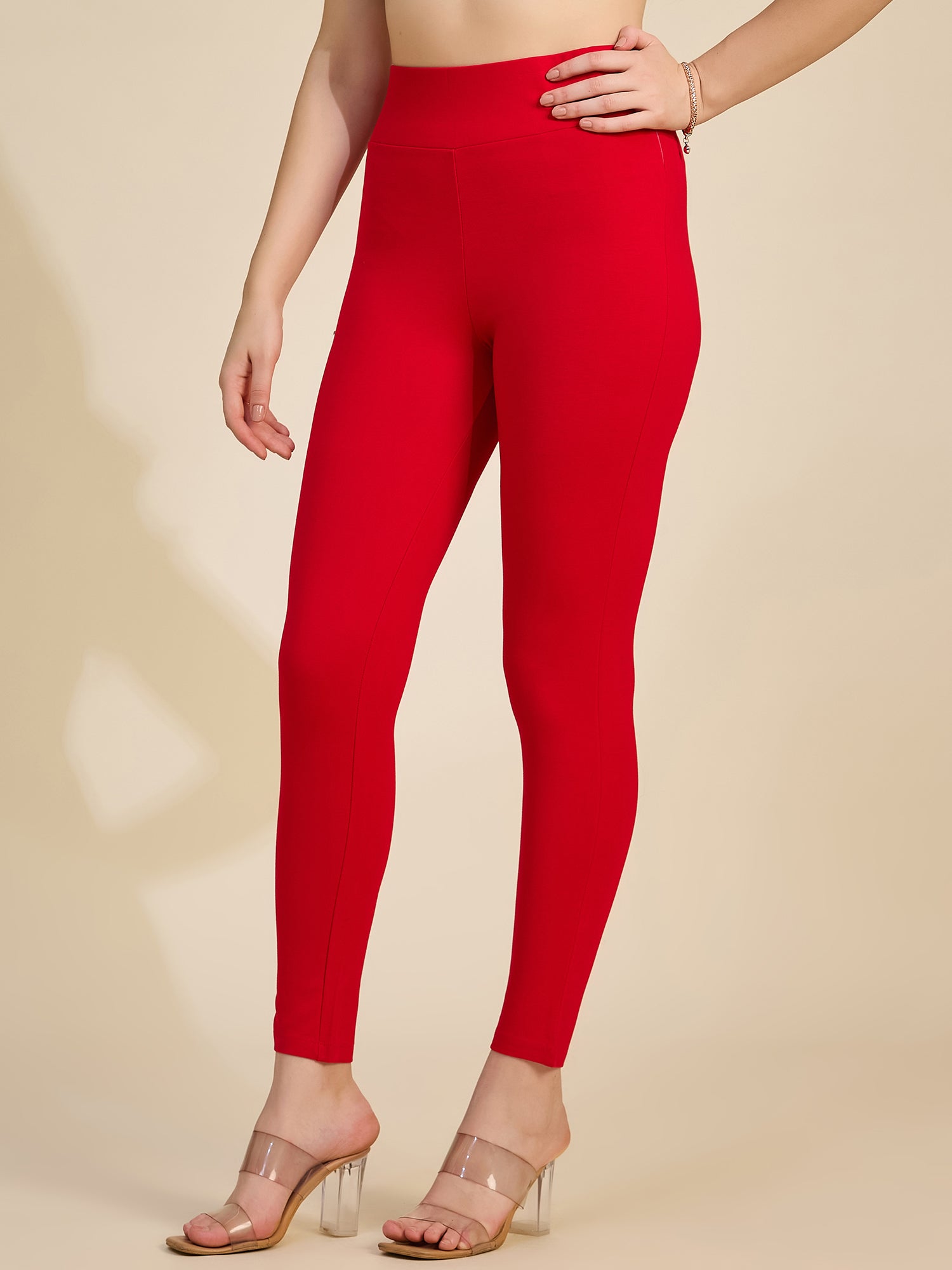 Red Women's High-Rise Ponte Roma Leggings