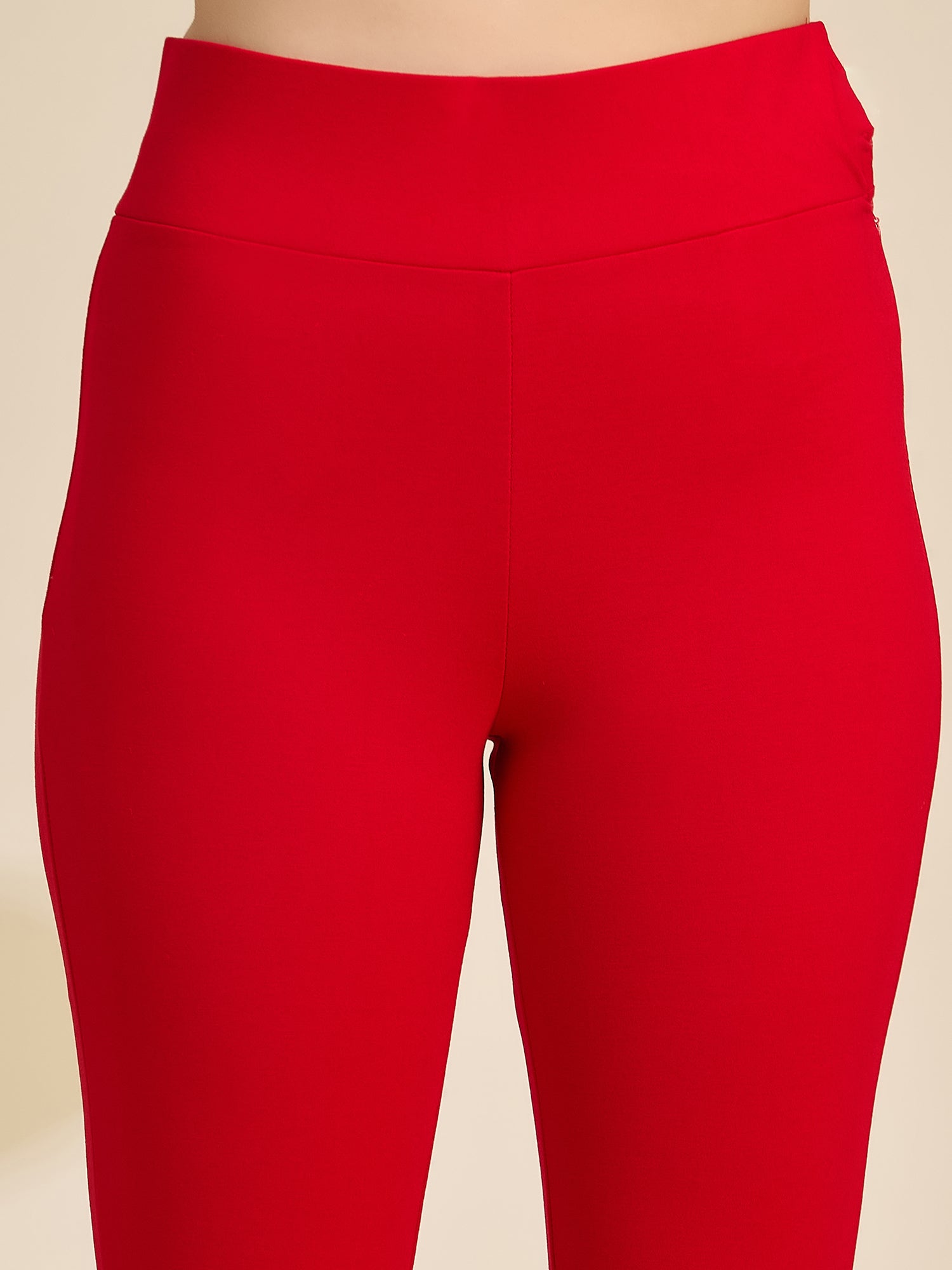 Red Women's High-Rise Ponte Roma Leggings