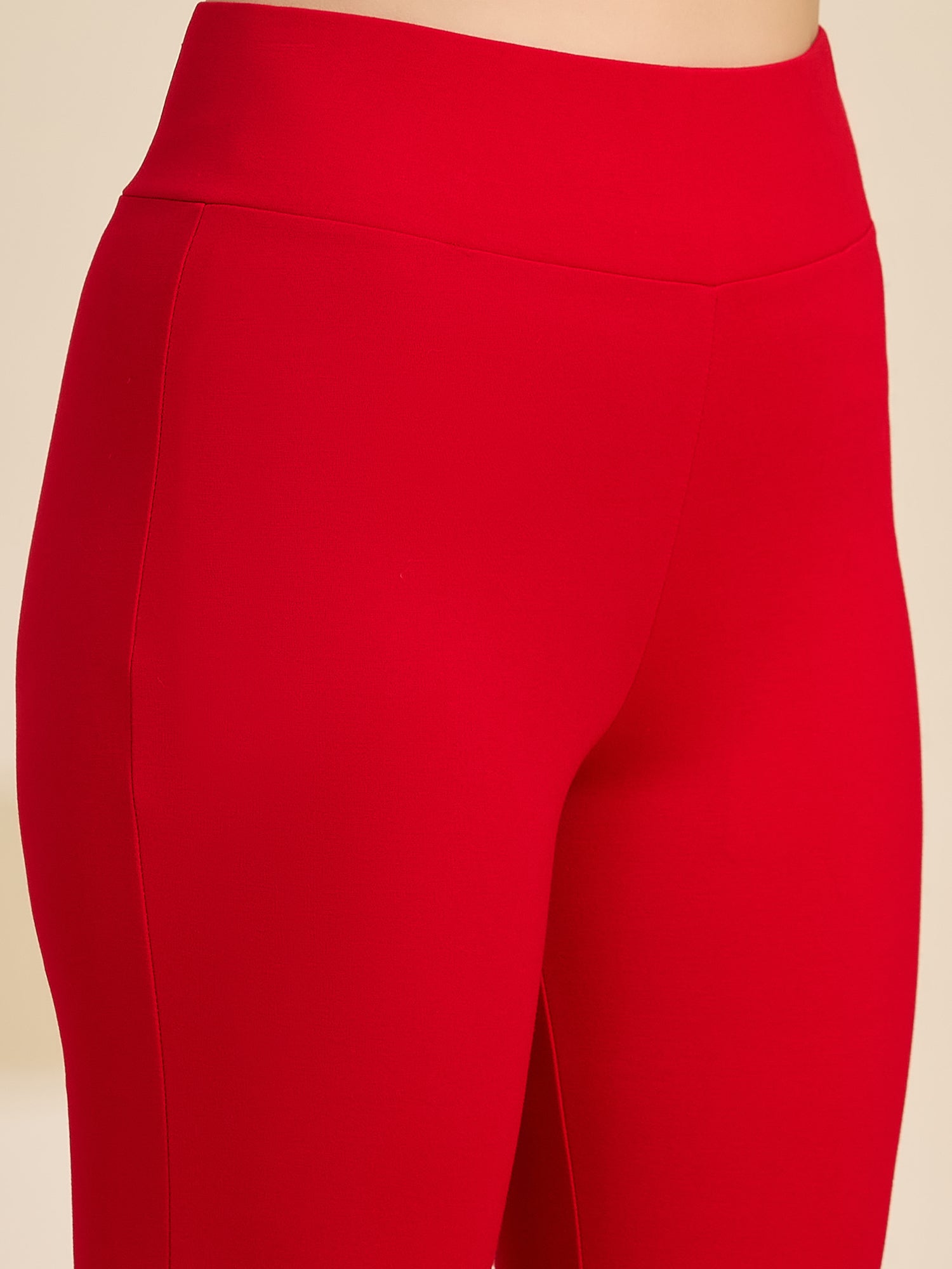 Red Women's High-Rise Ponte Roma Leggings