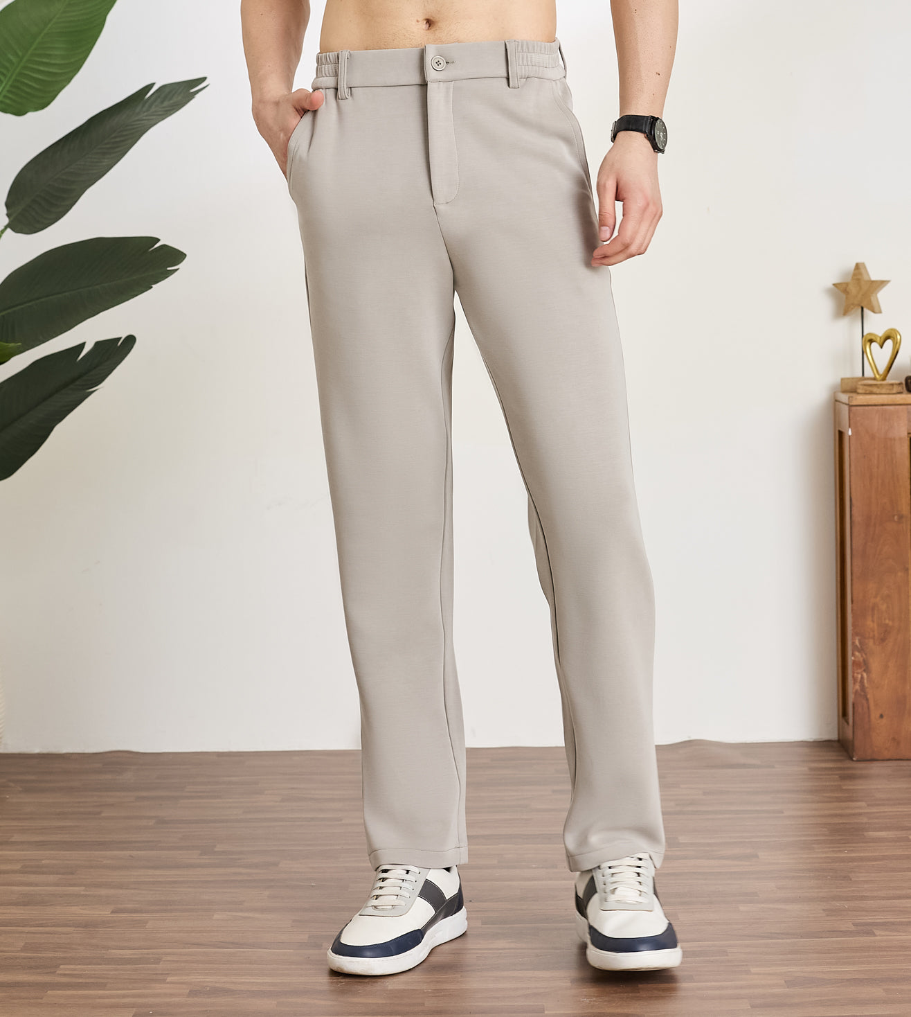 Riven Stone Modal Stretch Formal Trousers
