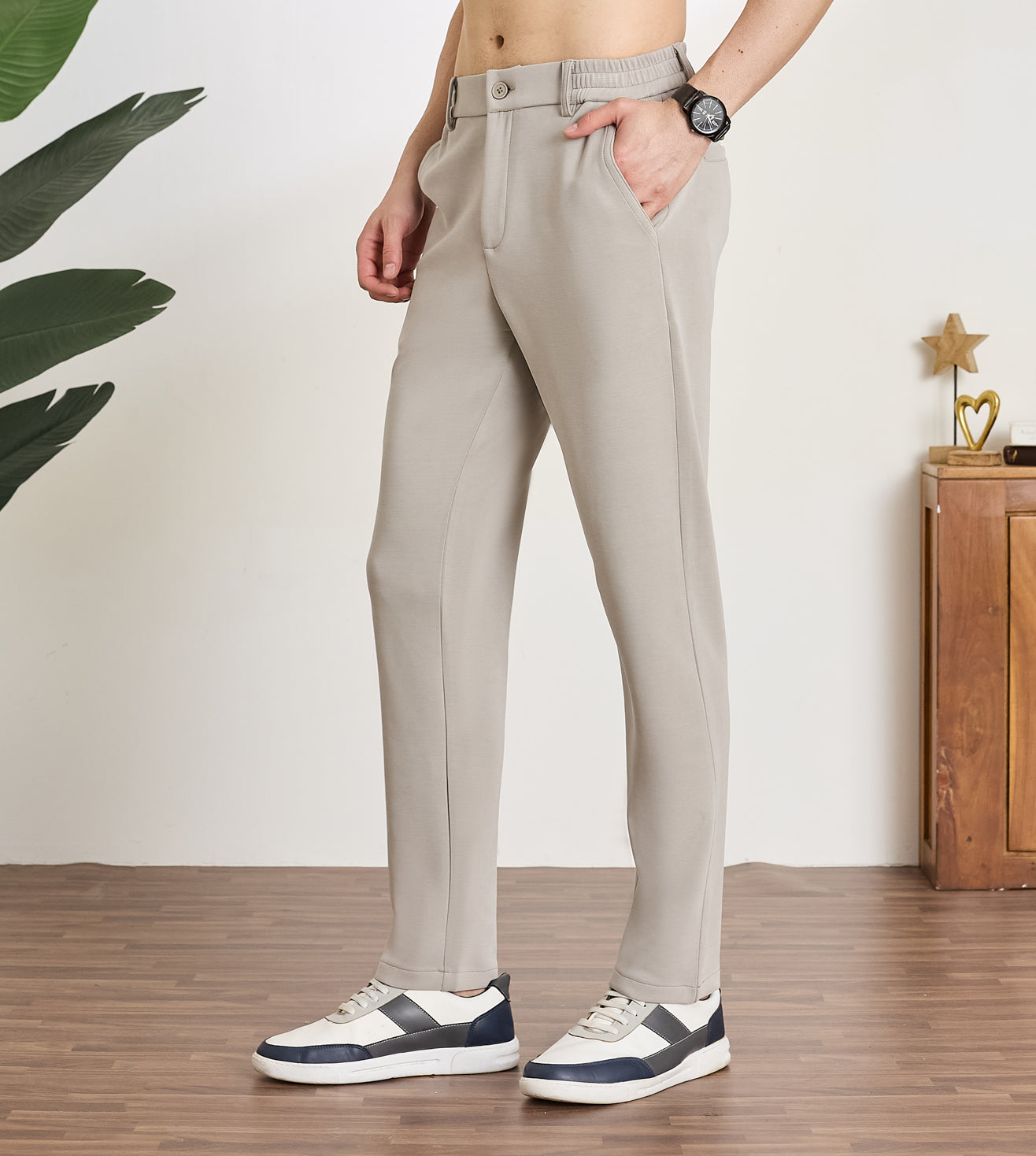 Riven Stone Modal Stretch Formal Trousers