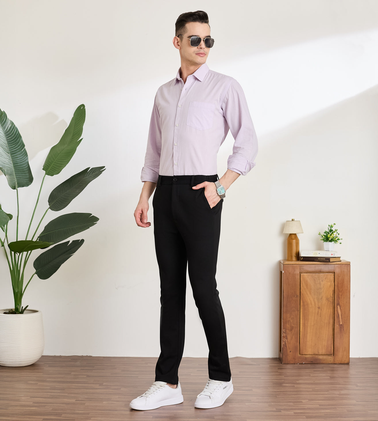 Black Ponty Roma Slim Fit Pants