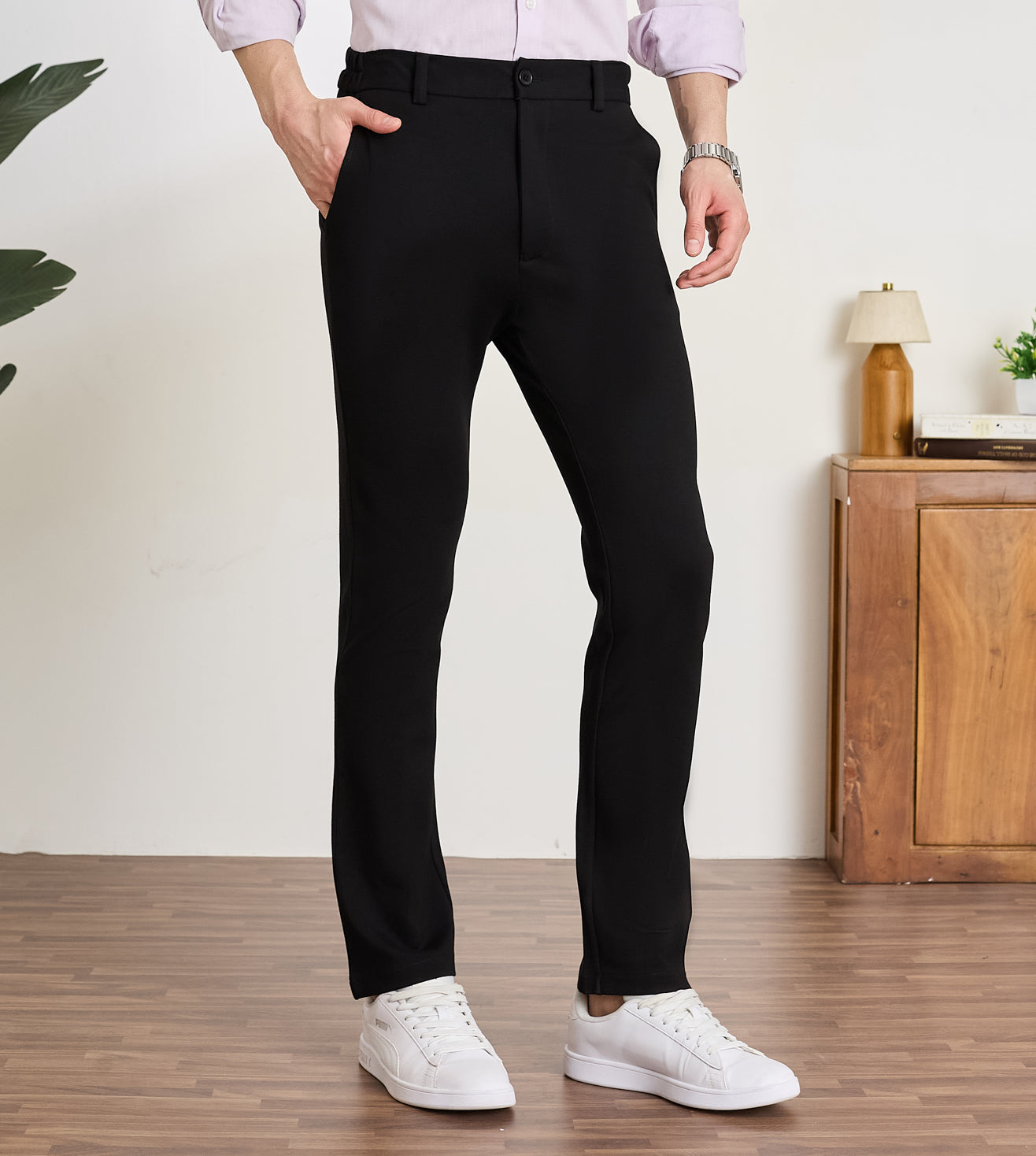 Black Ponty Roma Slim Fit Pants