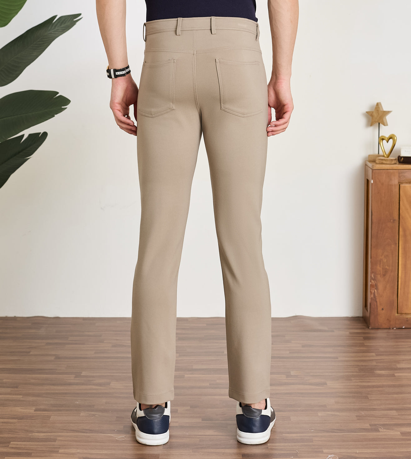 Grey Ponty Roma Slim Fit Trousers
