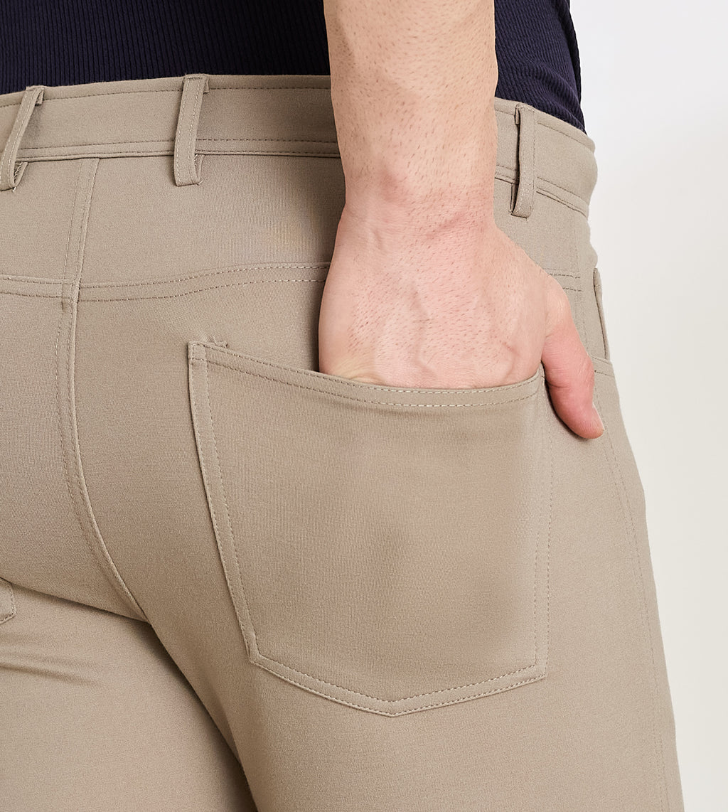 Grey Ponty Roma Slim Fit Trousers