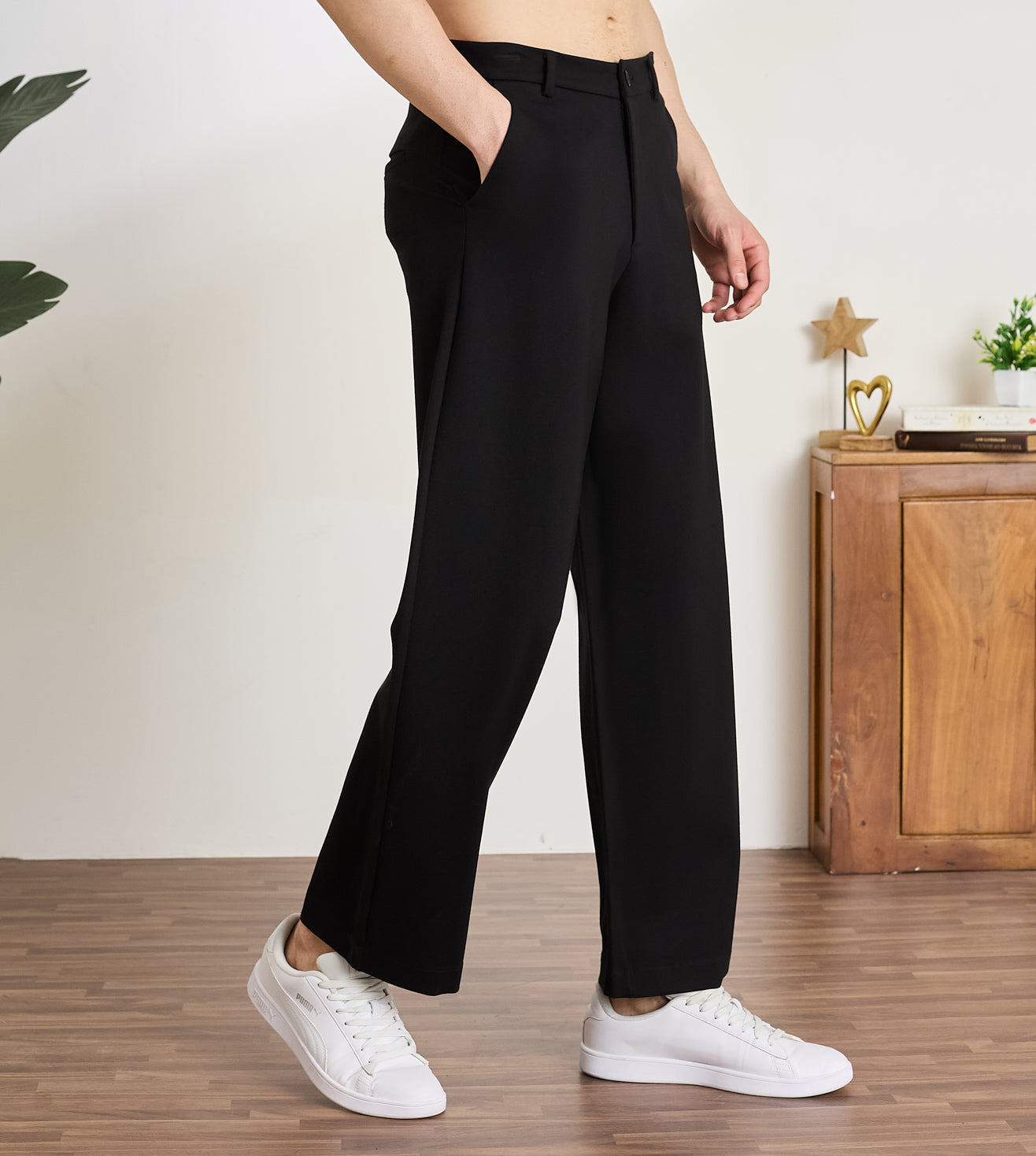 Black Ponty Roma Wide Leg Trousers