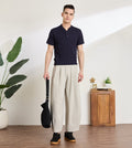 Stone Cotton Dobby Barrel Pants