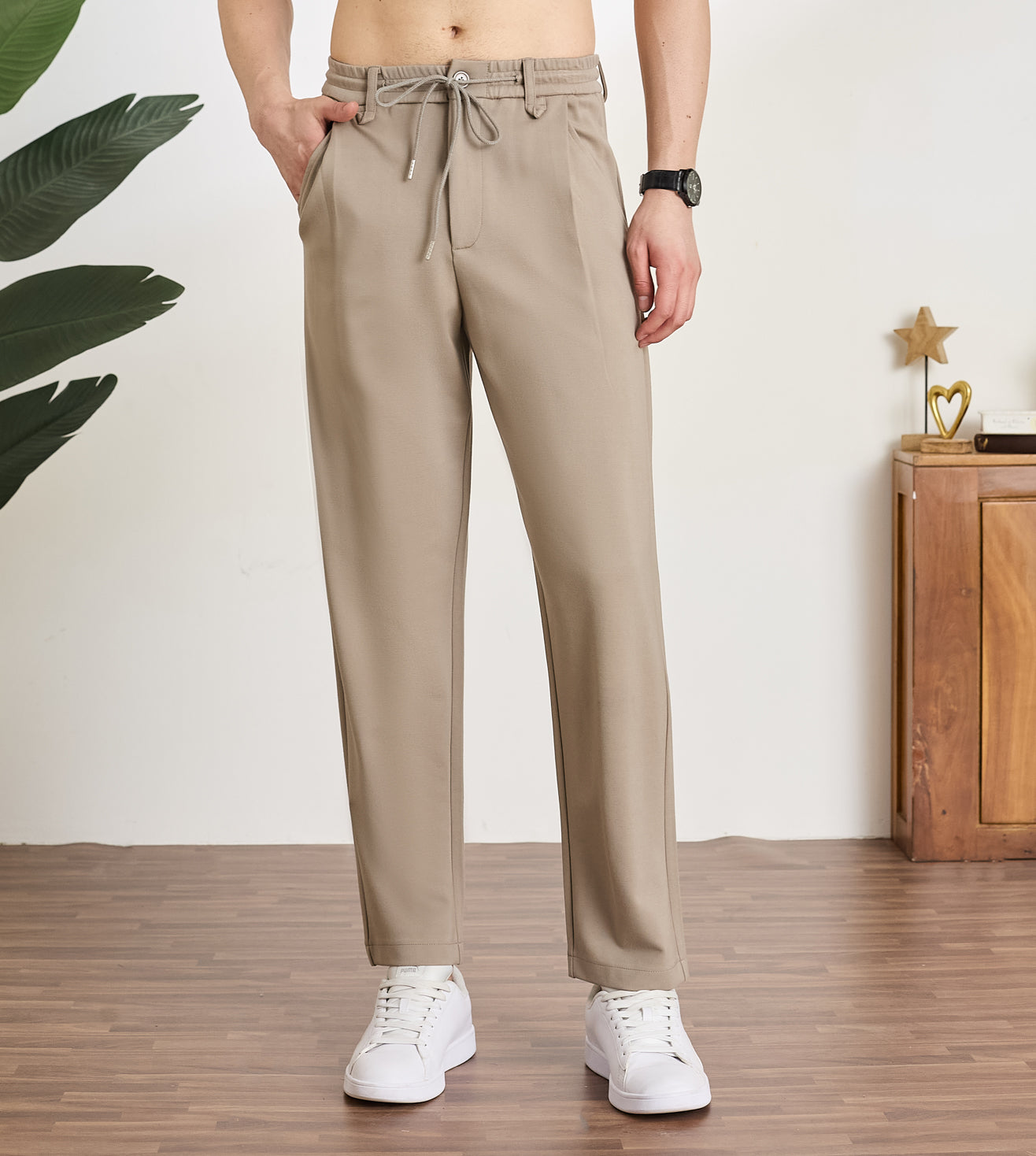 Grey Ponty Roma Relaxed Trousers