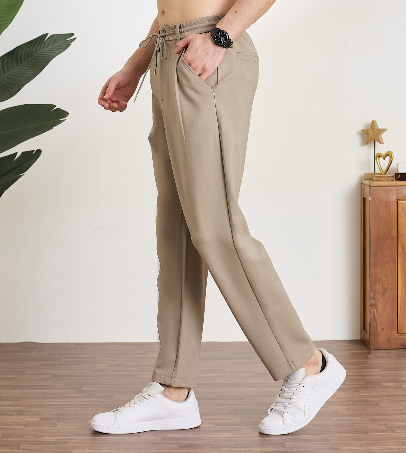 Grey Ponty Roma Relaxed Trousers