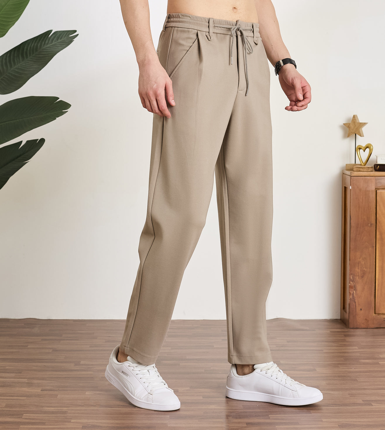 Grey Ponty Roma Relaxed Trousers