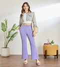 D Lavender Modal Lounge Flared Pants