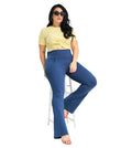 Teal Ponty Roma Flared Pull-On Pants