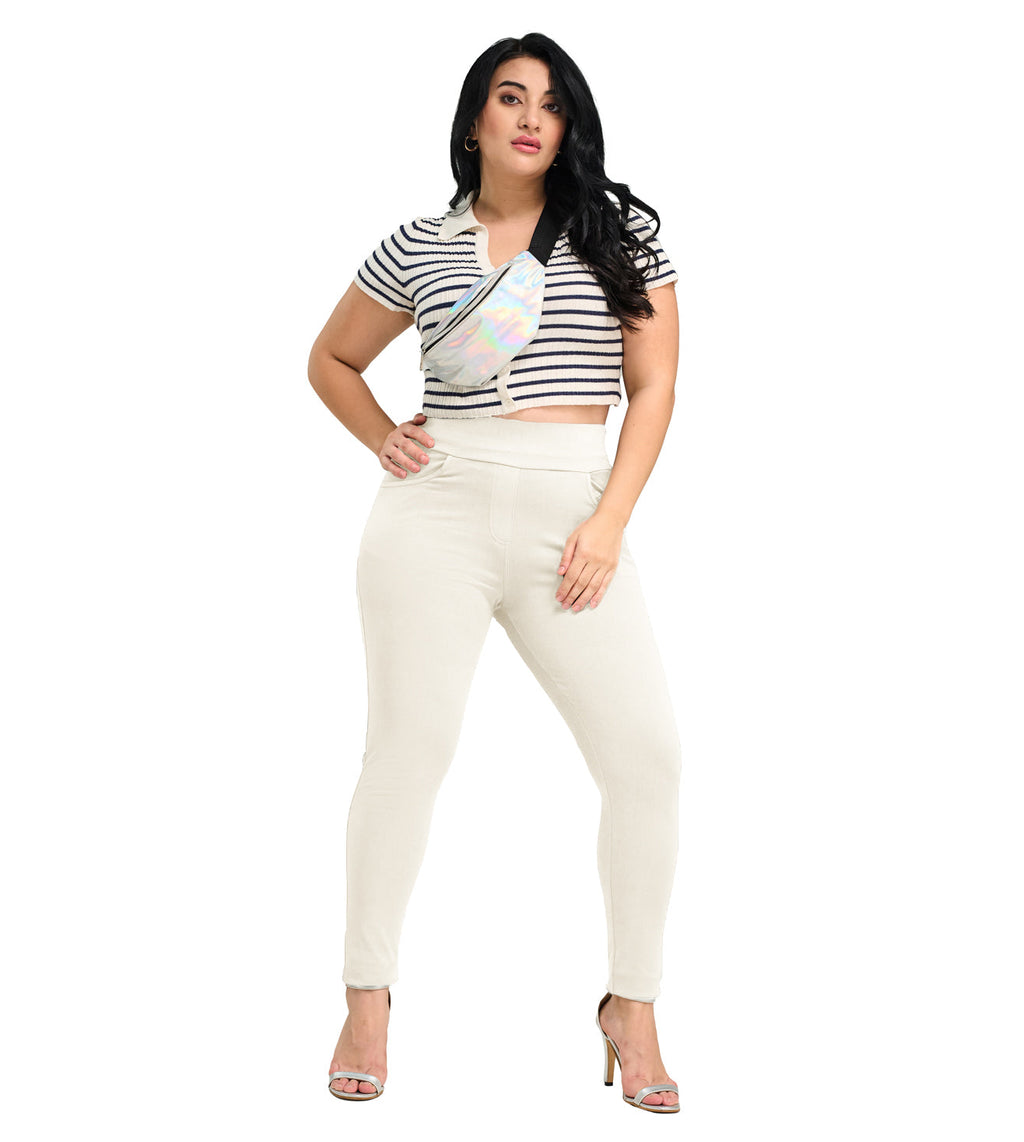 Cotton Twill Sculpting Jeggings