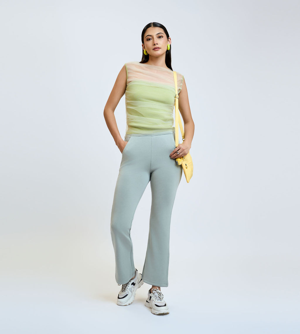 Modal Blend Flared Comfort Pants