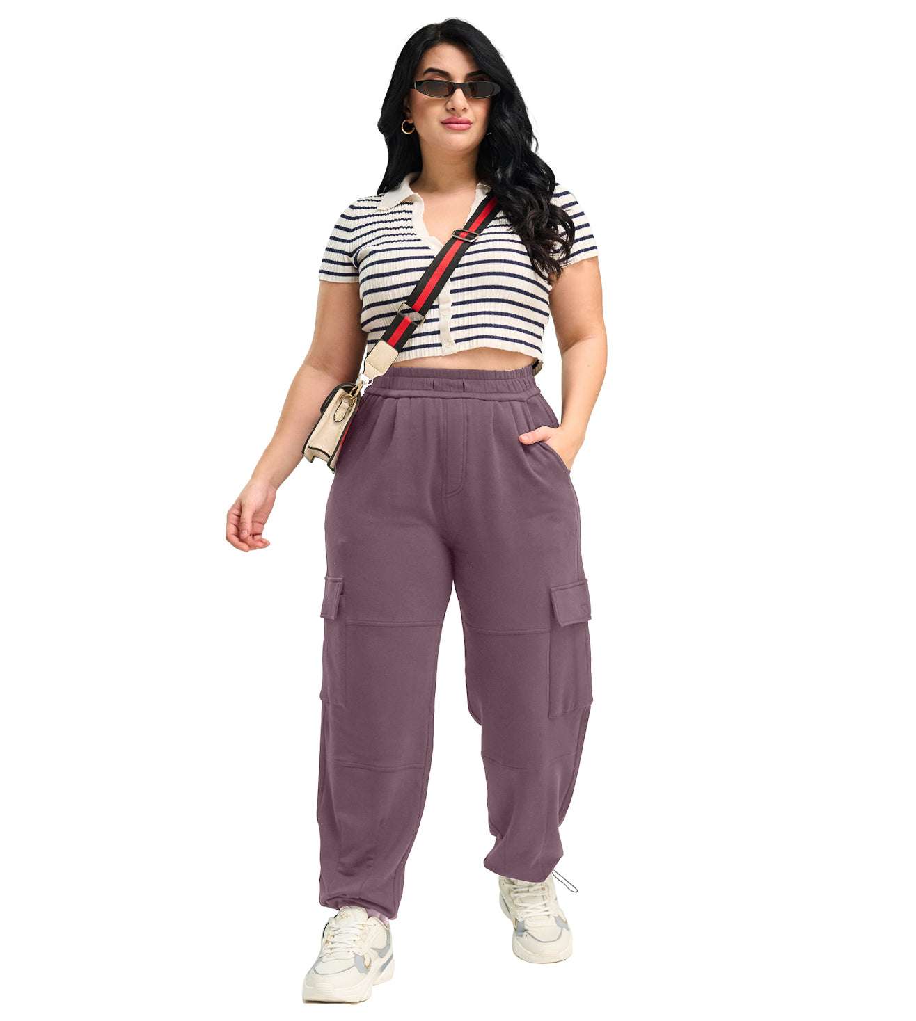 Modal Fleece Cargo Trousers - Marvel