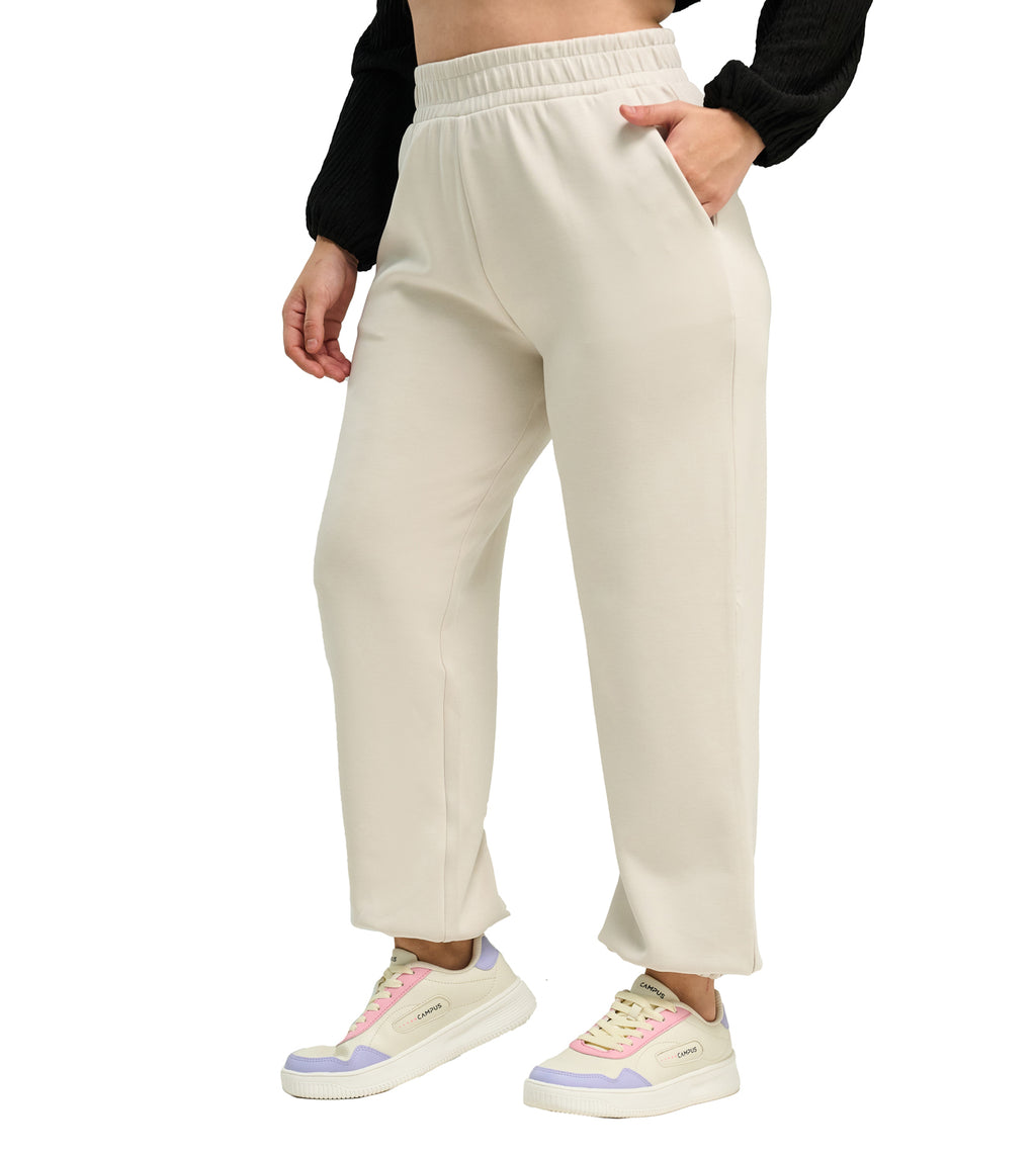 Off White Modal Bootcut Pants