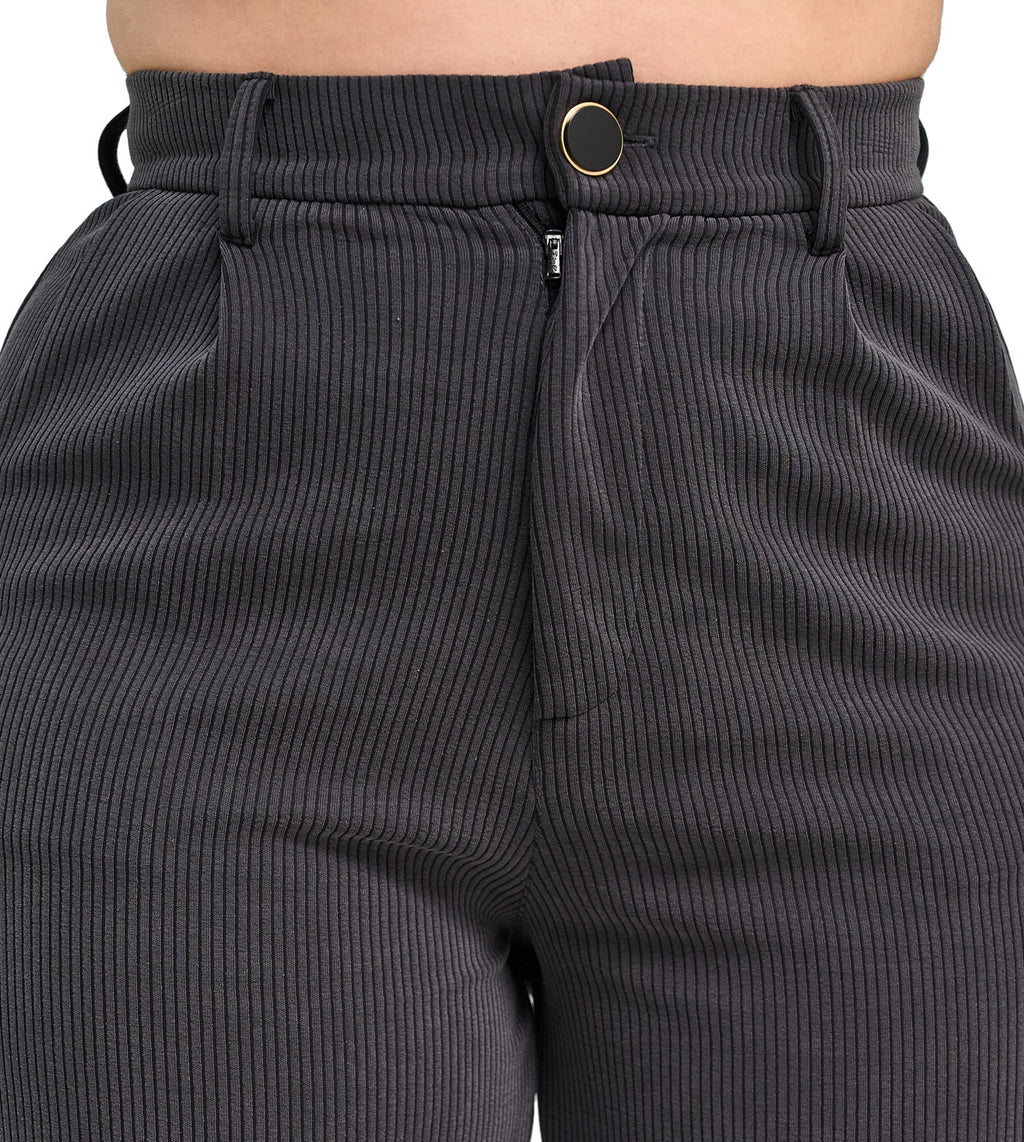 Black Grey Modal Ease Fit Relaxed Pants