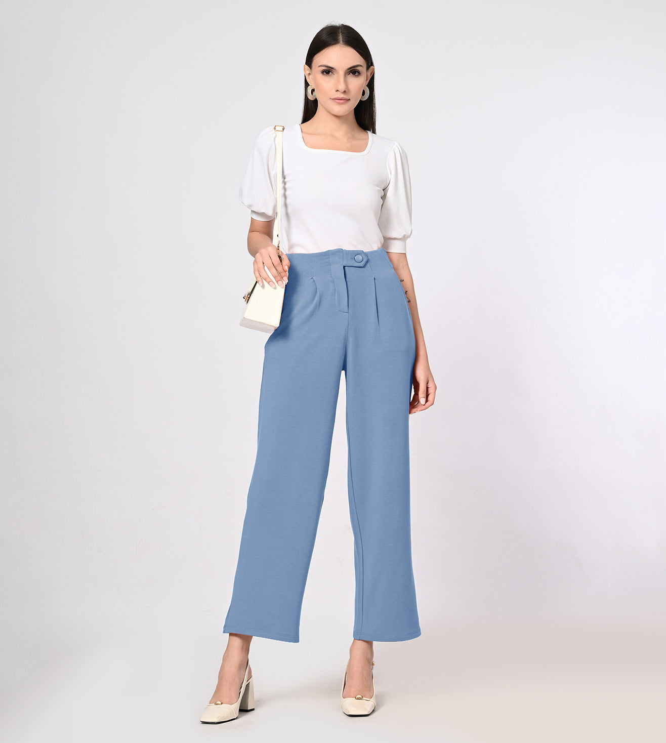 Modal Fleece Pleated Trousers
