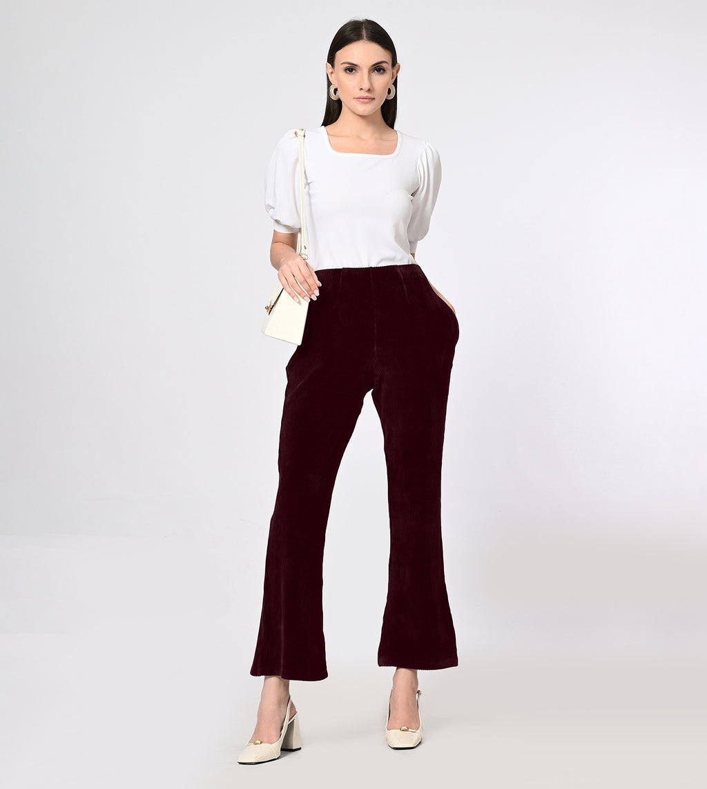Corduroy Flared Comfort Pants