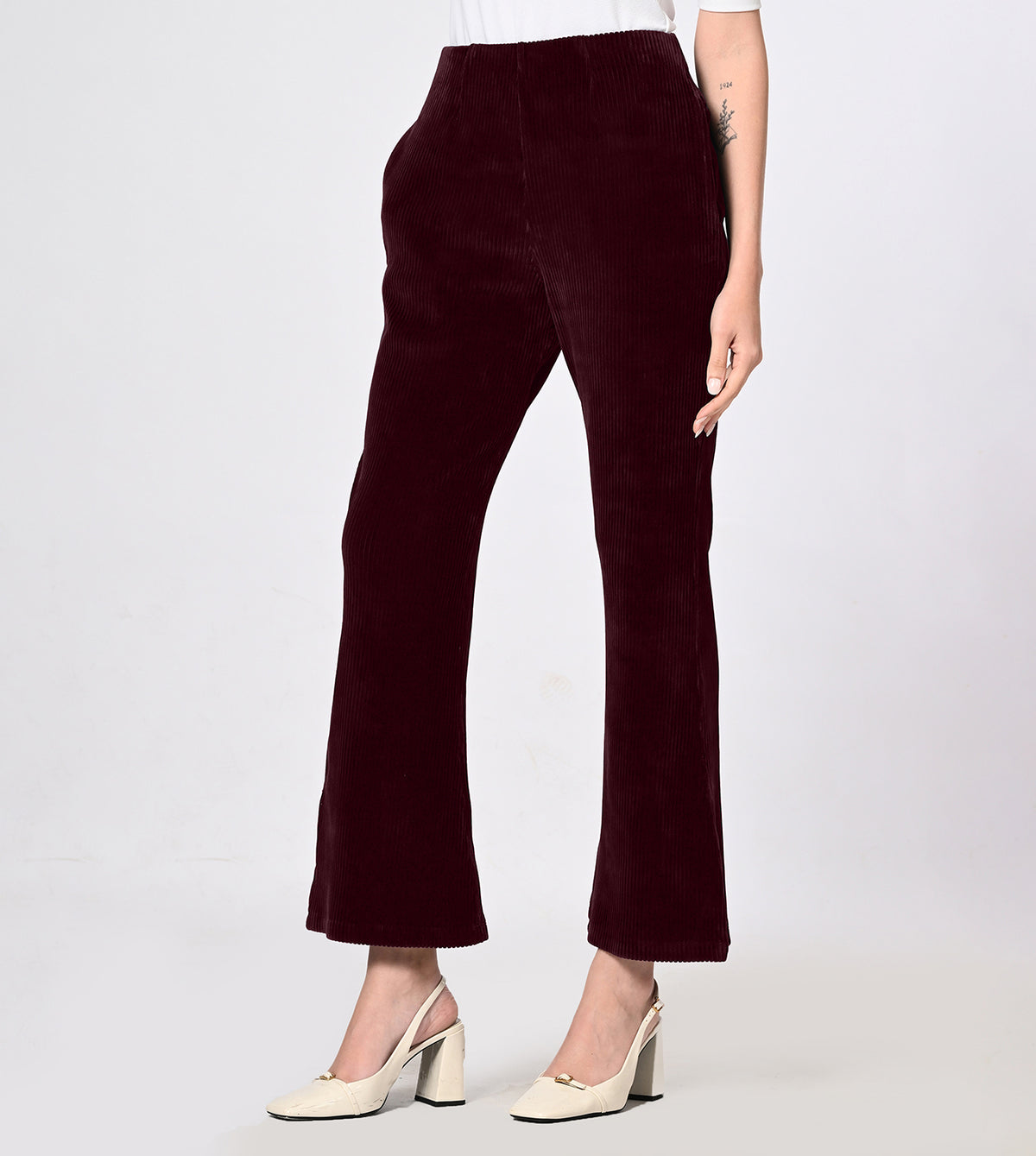 Corduroy Flared Comfort Pants
