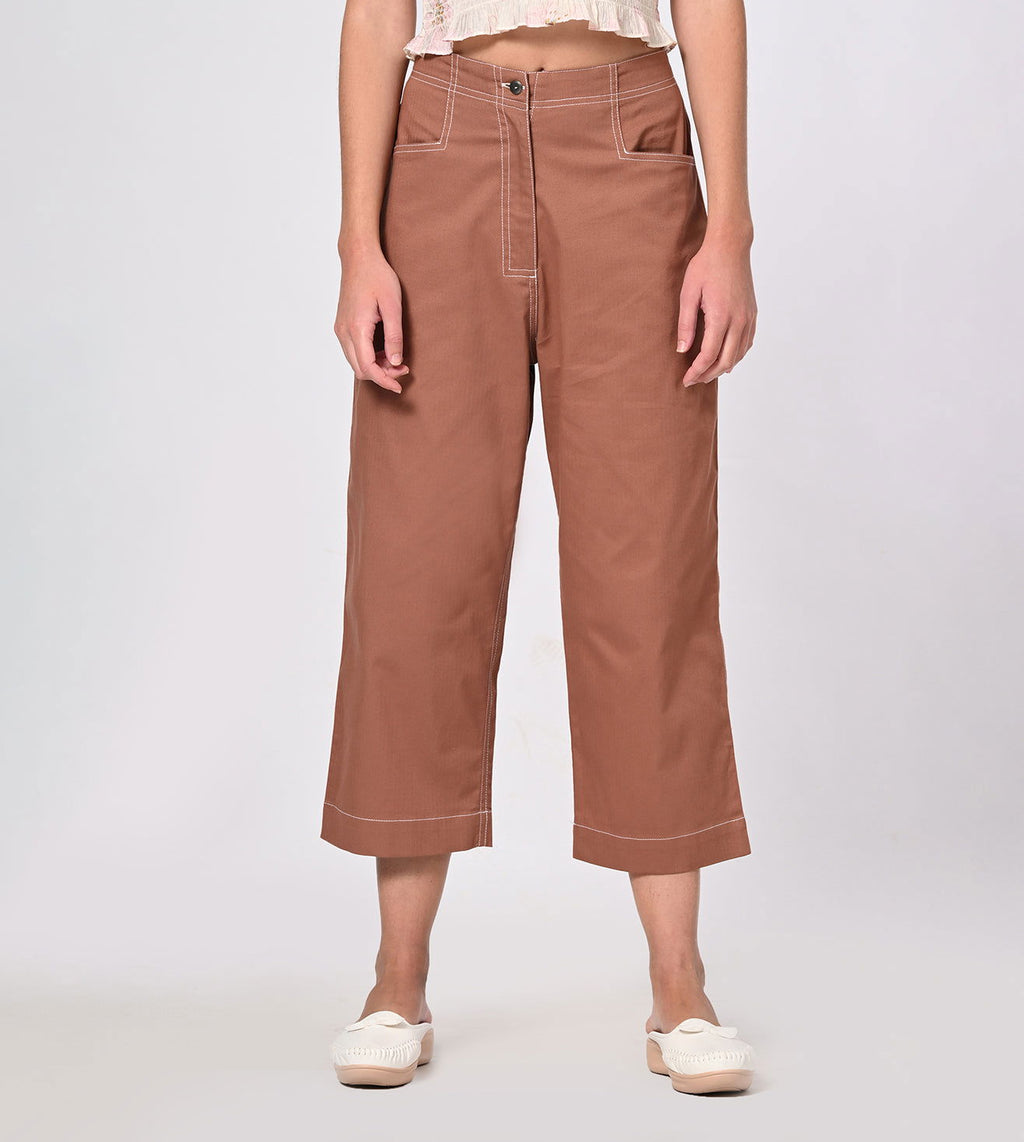 Rayon Wide Leg Culottes - Marvel