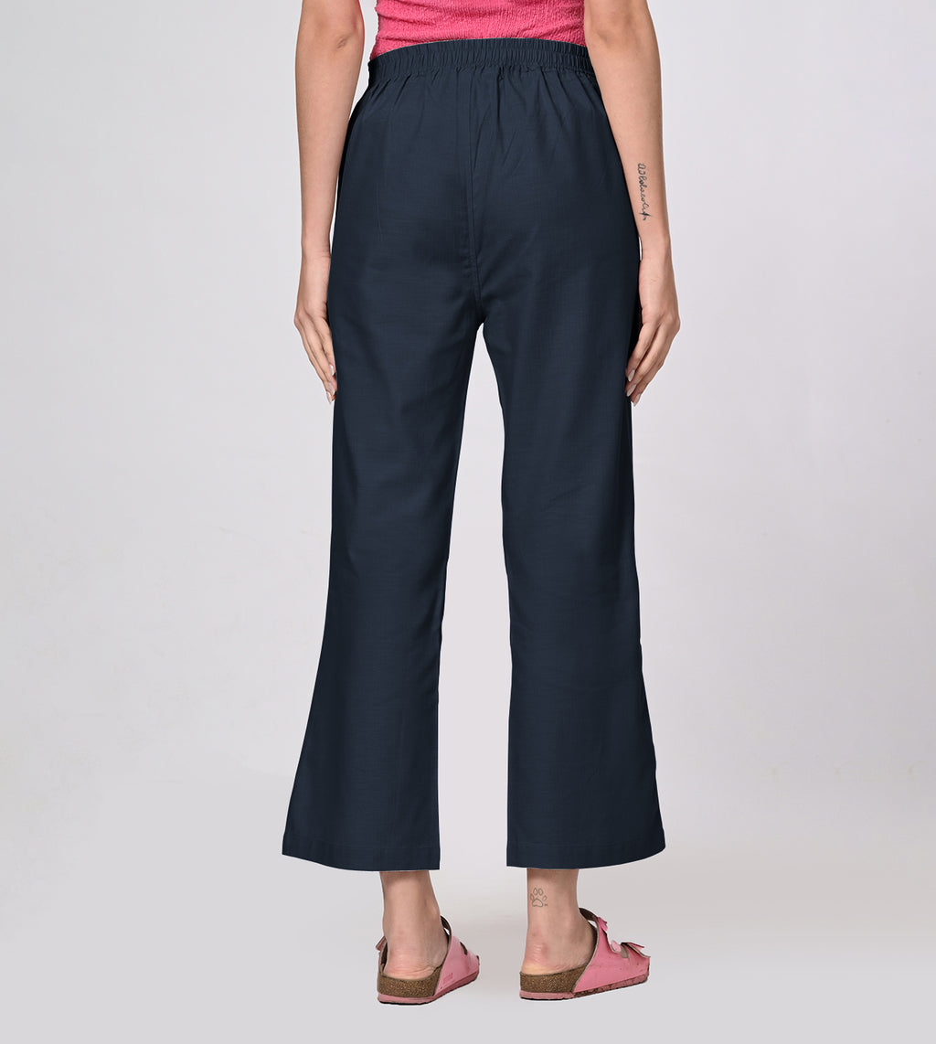 Rayon High Waisted Casual Pants