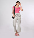 Rayon High Waisted Casual Pants - Marvel