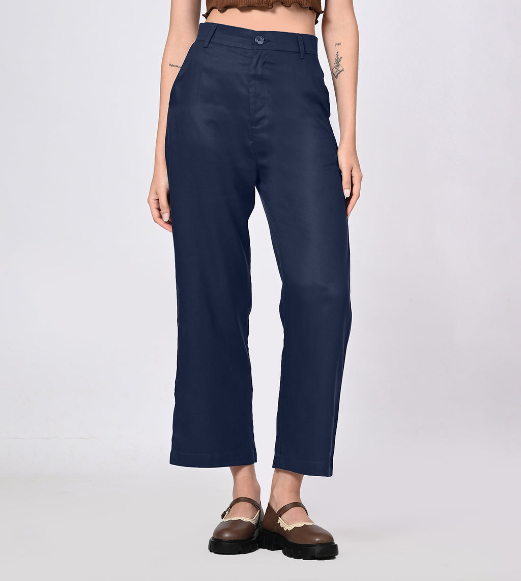 Straight Leg Tailored Trousers