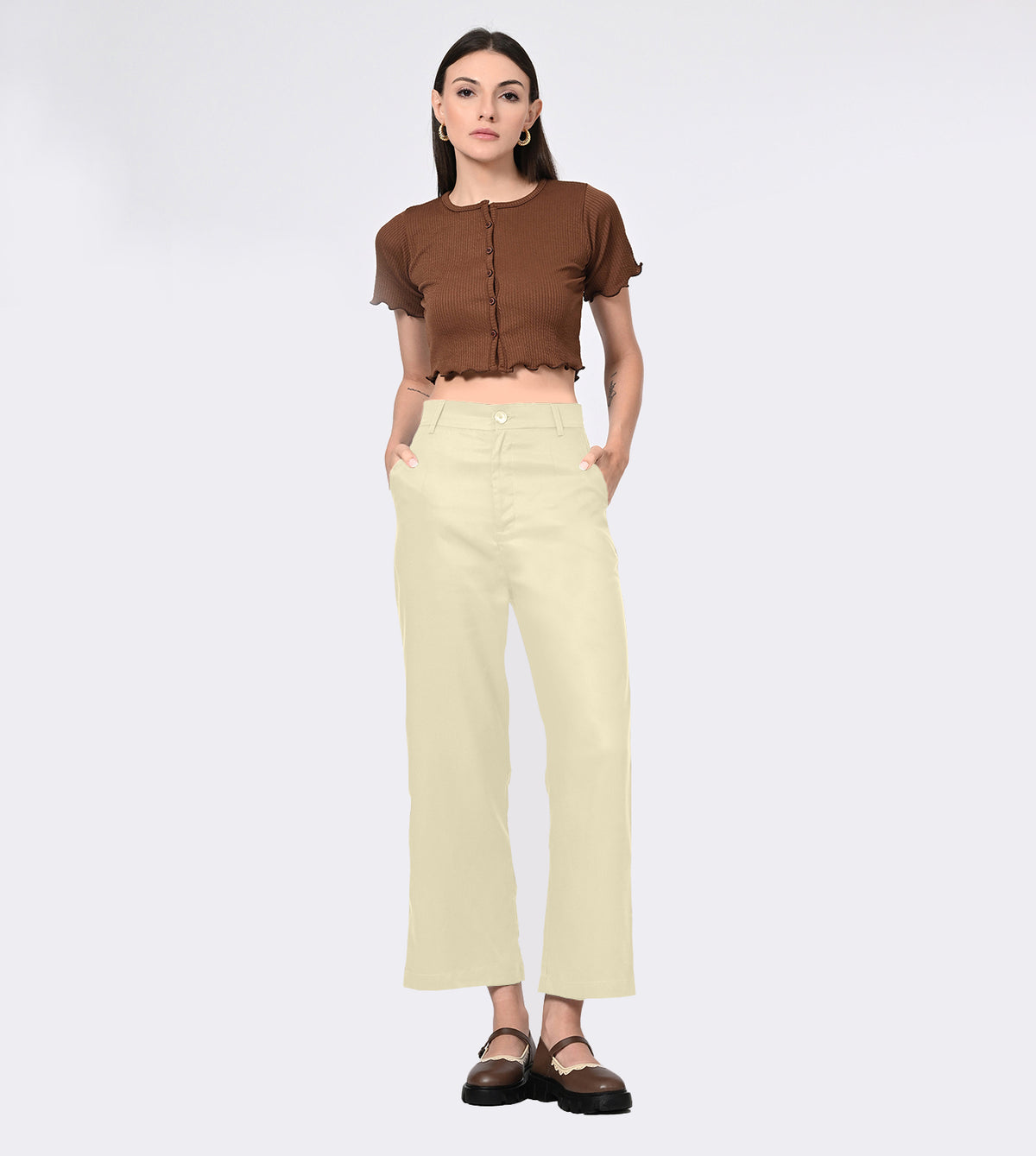 Straight Leg Tailored Trousers
