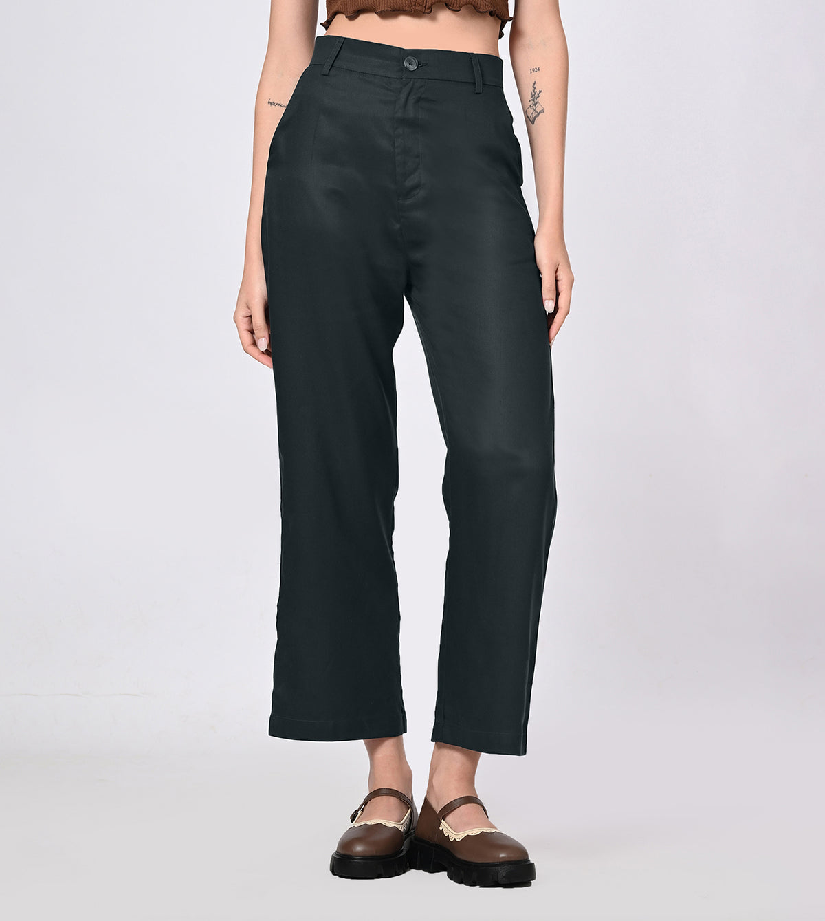 Straight Leg Tailored Trousers