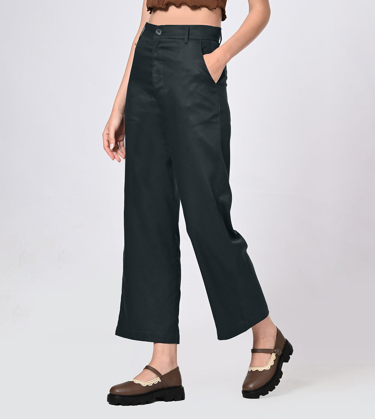Straight Leg Tailored Trousers