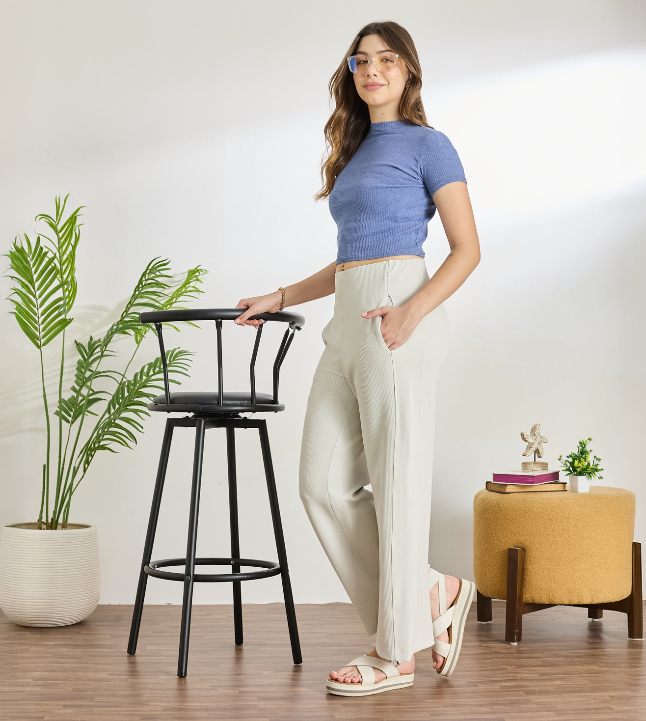 Bone Modal Rib Lounge Pants