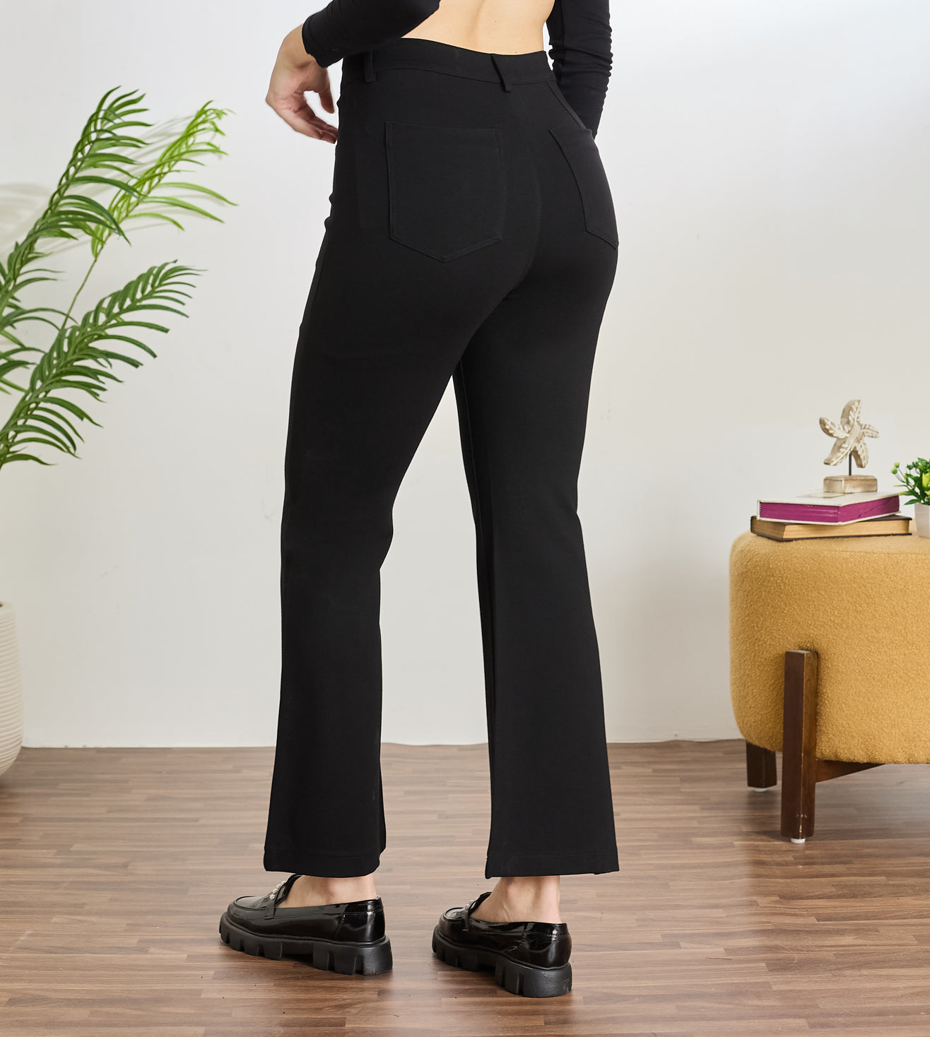 Black Ponty Roma Flared Pants