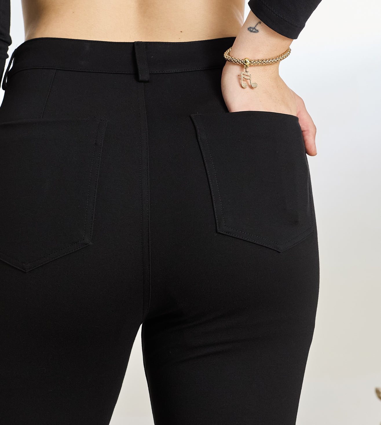 Black Ponty Roma Flared Pants
