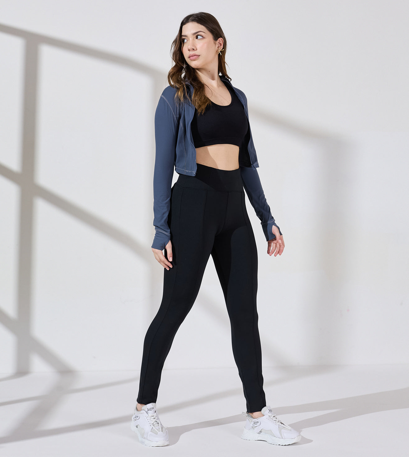 Ultimate Black Nylon Spandex Active Leggings
