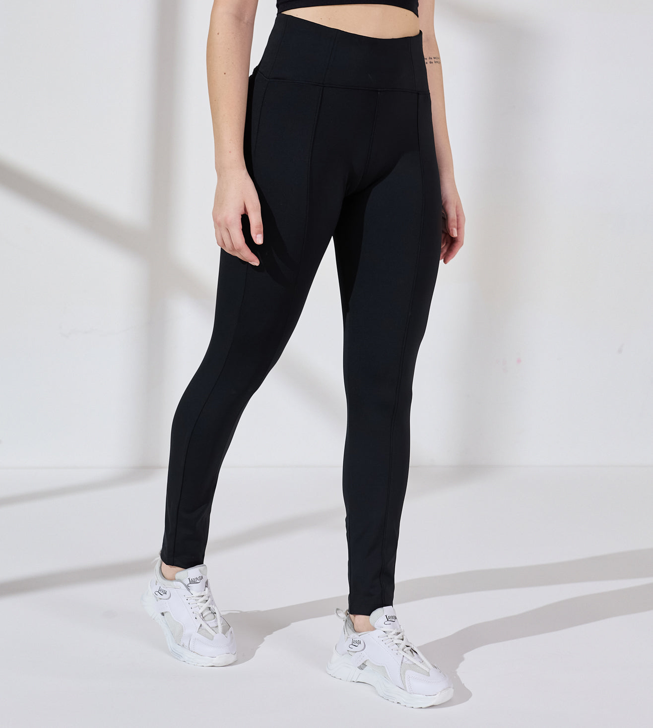 Ultimate Black Nylon Spandex Active Leggings