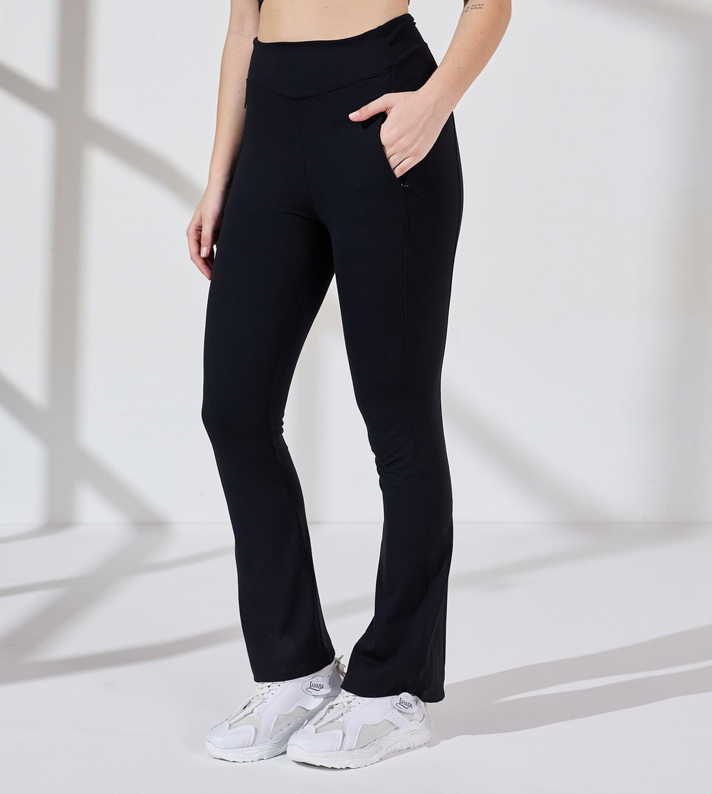 Ultimate Black Nylon Spandex Active Pants