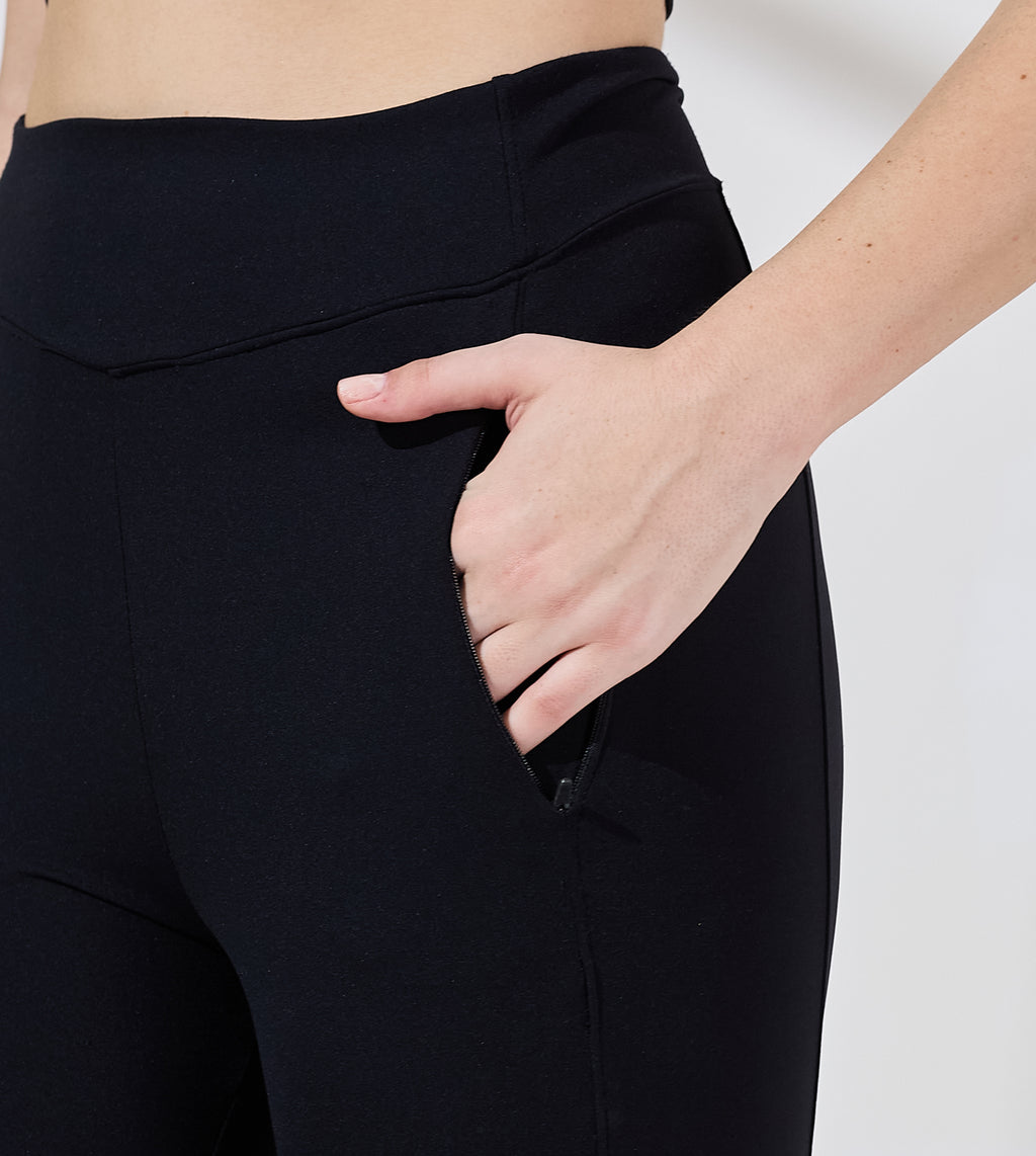 Ultimate Black Nylon Spandex Active Pants