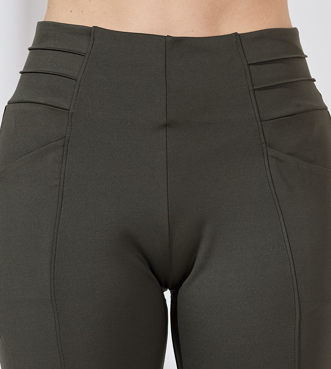 Olive Nylon Spandex High Waist Leggings