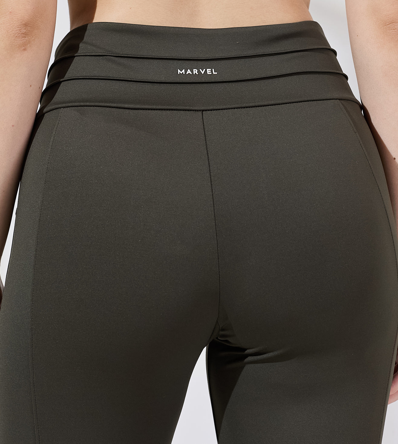 Olive Nylon Spandex High Waist Leggings