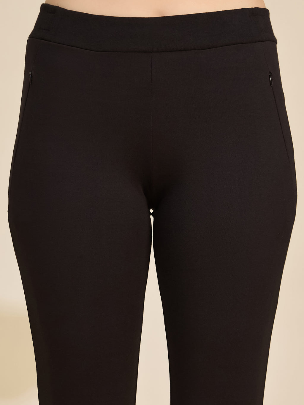 Black Women's High-Rise Hem Slit Tarry Pants
