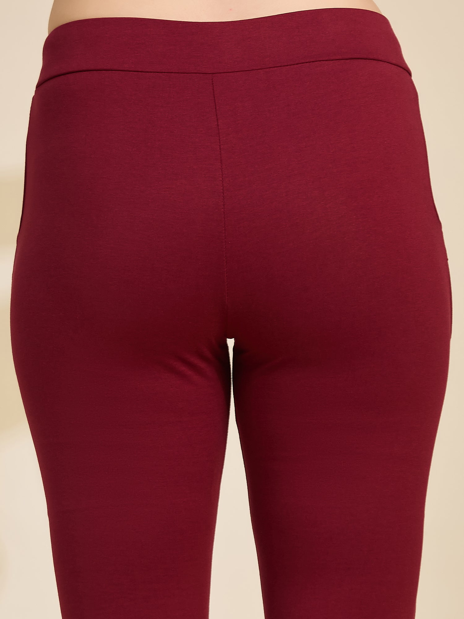 Maroon Women's High-Rise Tarry Pants