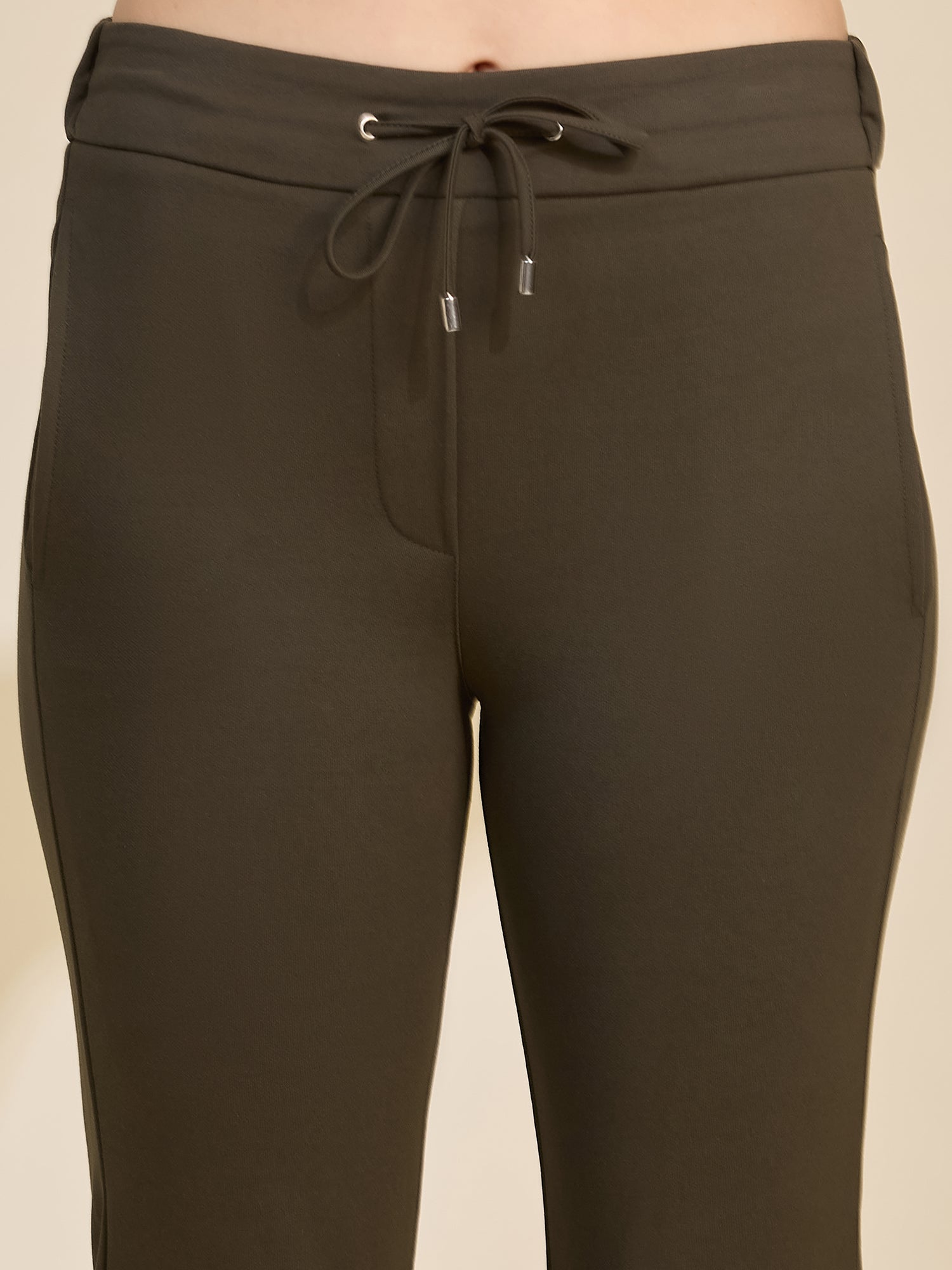 Olive Women's Mid-Rise Drawstring Tarry Pants