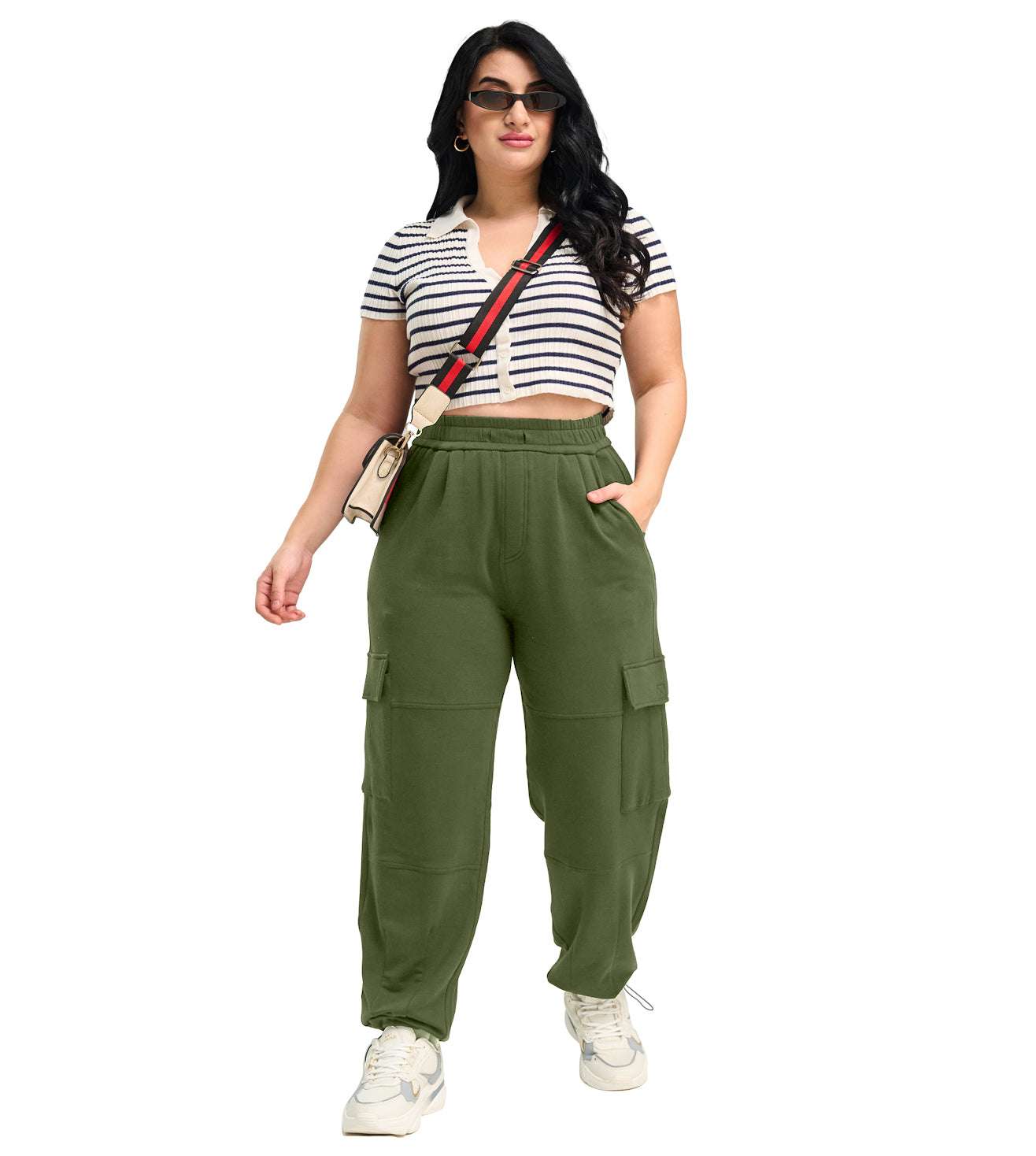 Modal Fleece Cargo Trousers - Marvel