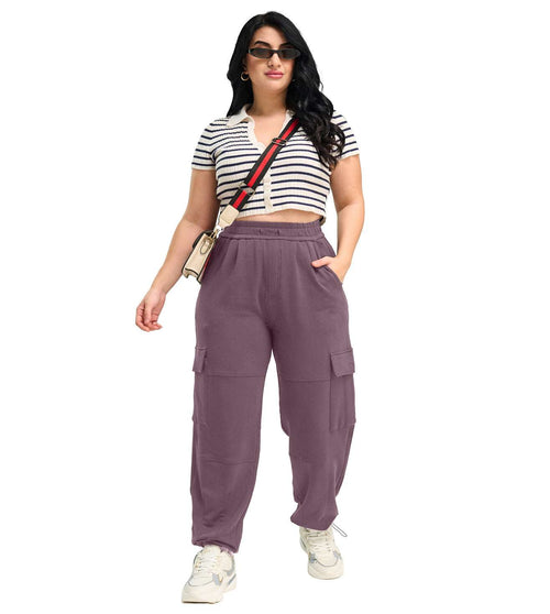 Modal Fleece Cargo Trousers - Marvel