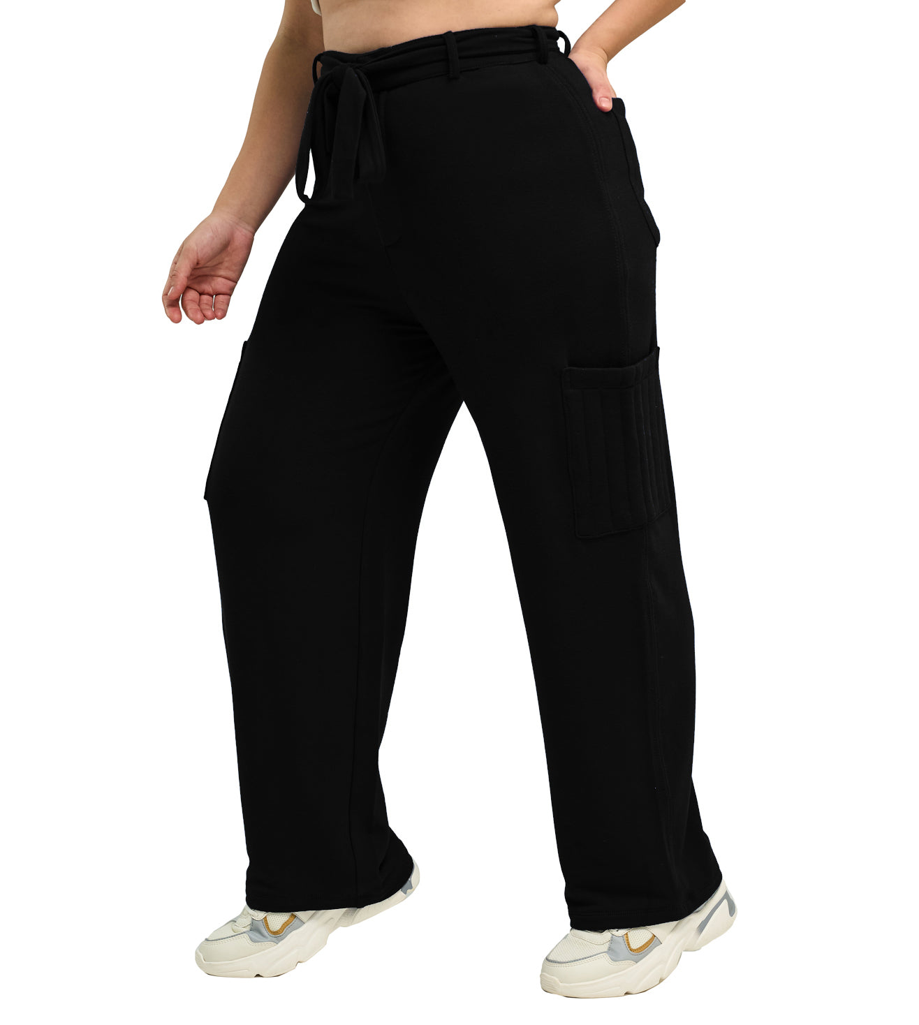 Modal Fleece Paperbag Trousers - Marvel