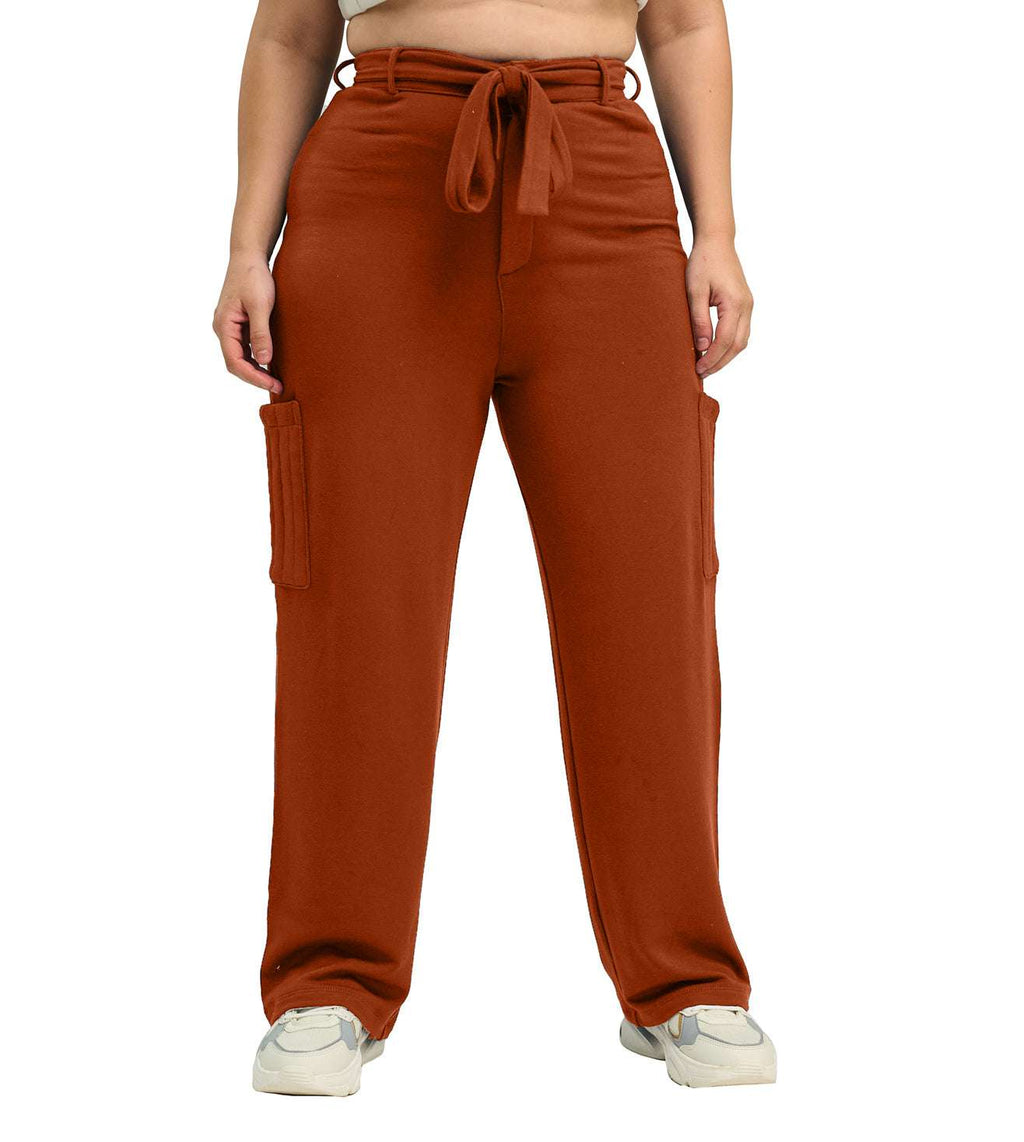 Modal Fleece Paperbag Trousers - Marvel