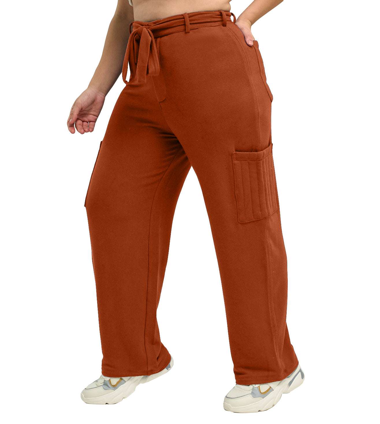 Modal Fleece Paperbag Trousers - Marvel